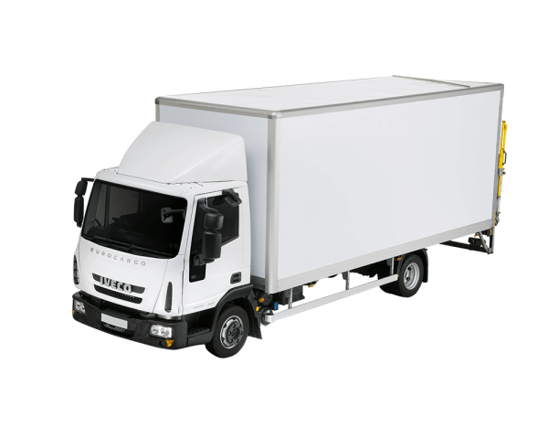 White 7.5-tonne box rigid truck