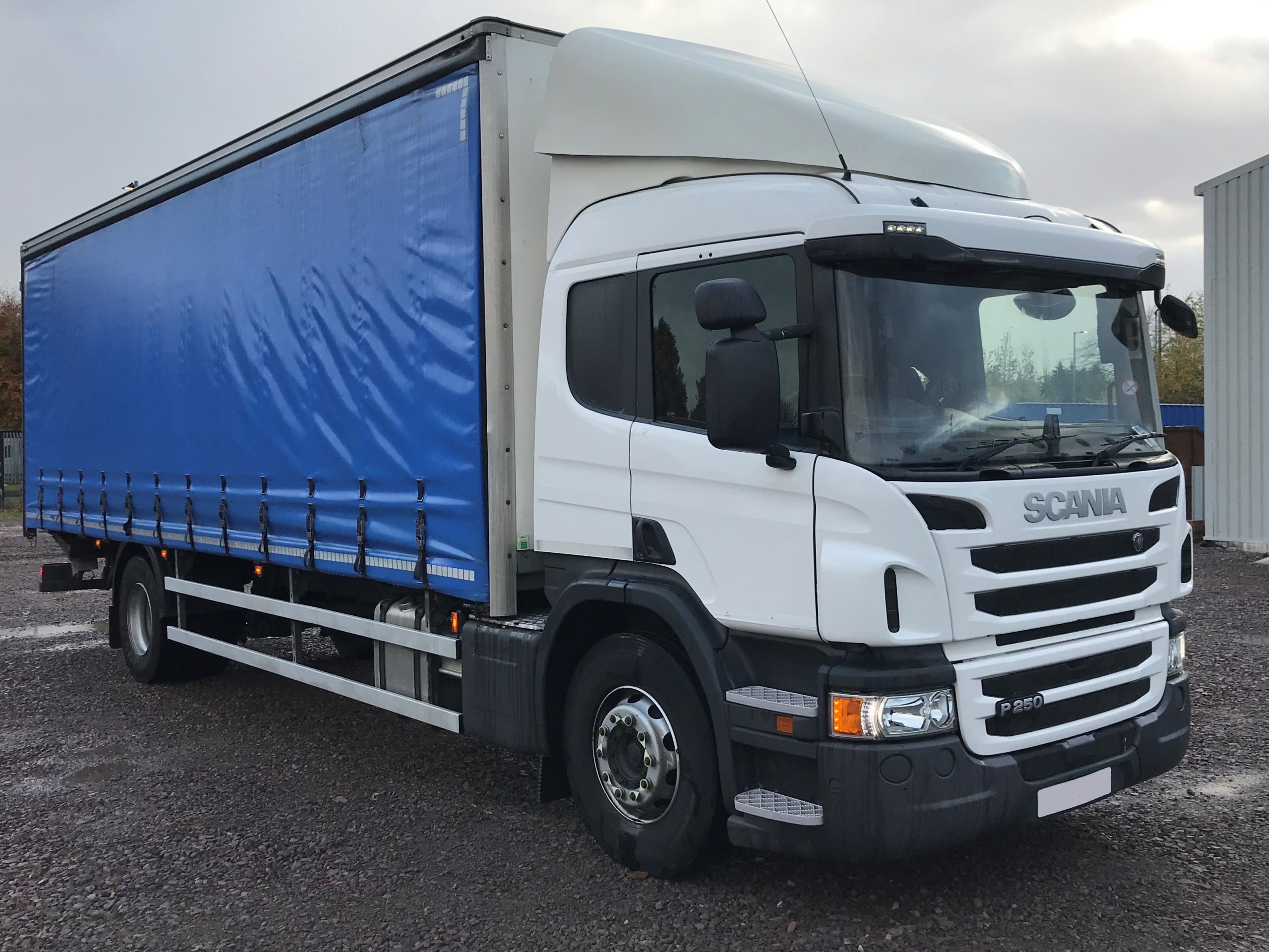 Used Scania P250 DB curtainside rigid for sale